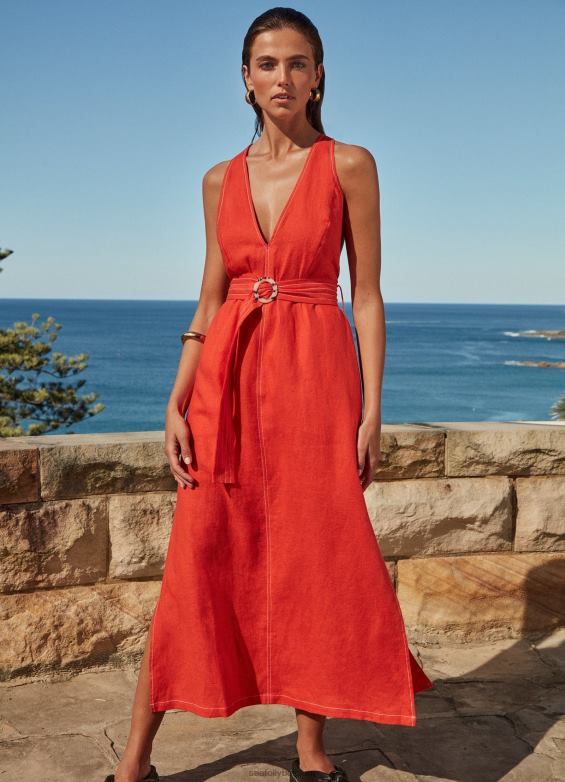 Seafolly femmes robe jetset à décolleté plongeant vêtements fiamma P8B62700