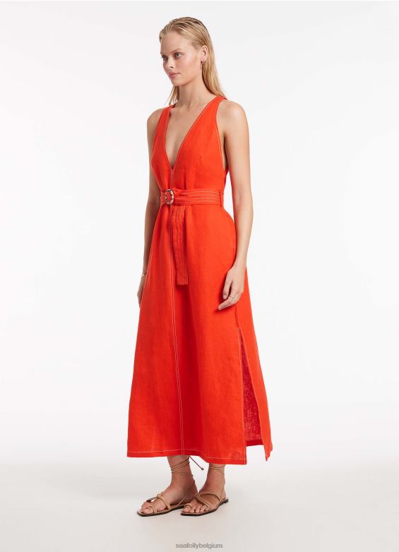 Seafolly femmes robe jetset à décolleté plongeant vêtements fiamma P8B62700